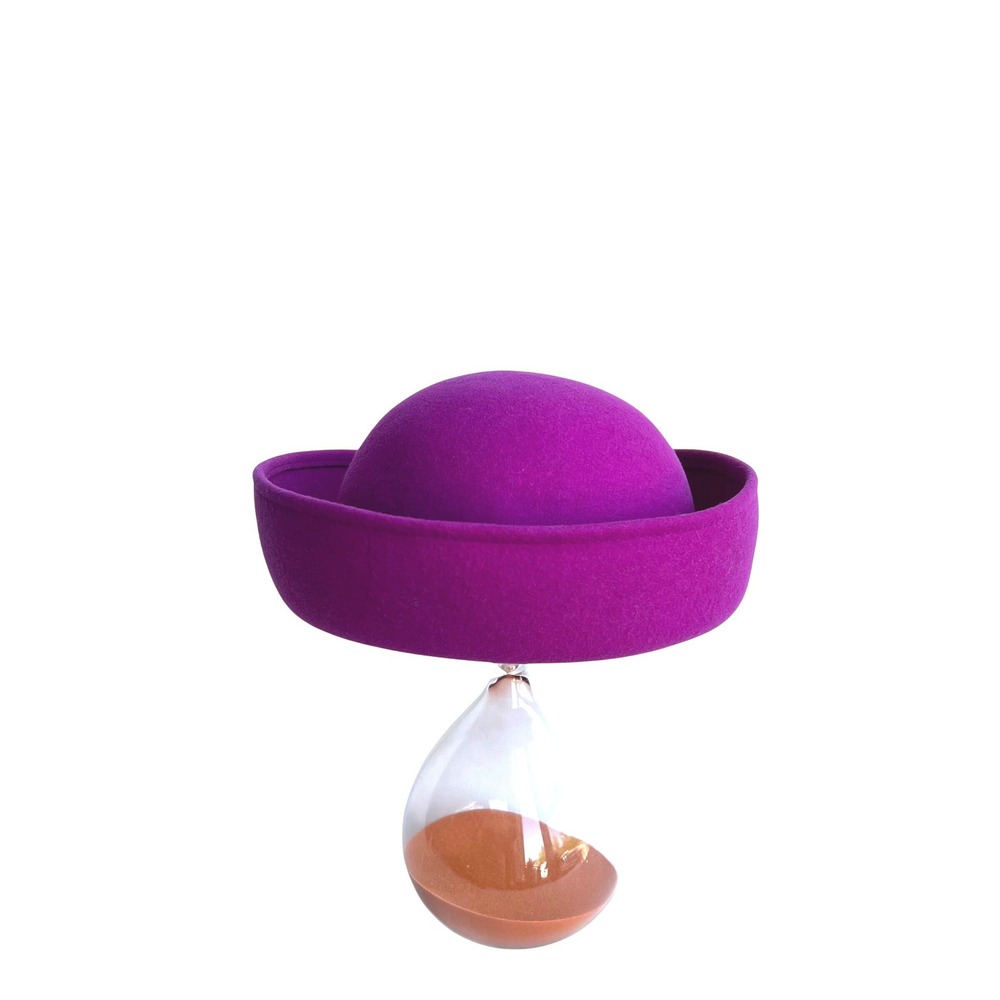 Vintage  Coast Creations Fuchsia Purple Wool Doeskin Felt Hat Women's USA Made
